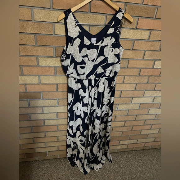 NWT NIC+ZOE Water Lillies Bianca Flowy Maxi Dress Indigo Multi Size Medium - Picture 3 of 9
